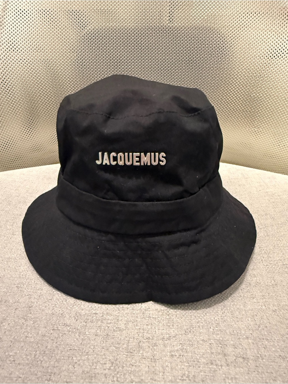 Jacquemus Bucket Hat - Black with White Logo